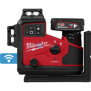 Zelený laser s automatickým zarovnáním 360° ve 3 rovinách MILWAUKEE M12 A3PLO-401C
