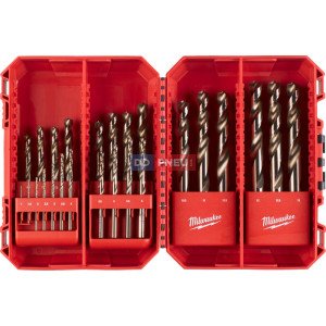 Sada vrtáků do kovu MILWAUKEE RED COBALT HSS-Ground DIN 338 – 25 ks