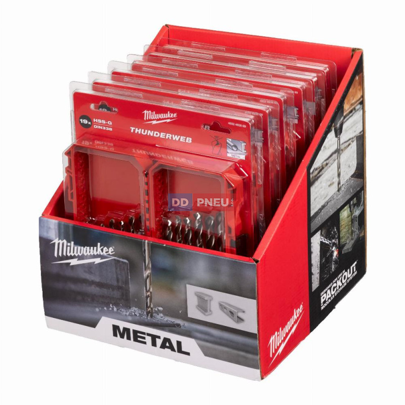 Sada vrtáků MILWAUKEE THUNDERWEB HSS-G – 19 ks