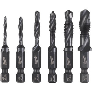 Sada HSS-G vrtacích závitníků s 1/4" záhlubníkem MILWAUKEE Combi Drill Tap
