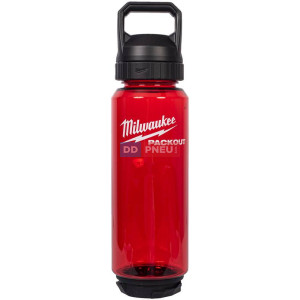 Plastová lahev Milwaukee PACKOUT™ – červená, 1005 ml