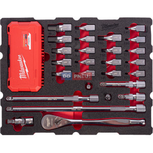 Pěnová vložka MILWAUKEE PACKOUT™ sada 1/2″ ráčny a bitových nástrčných hlavic – 67 ks