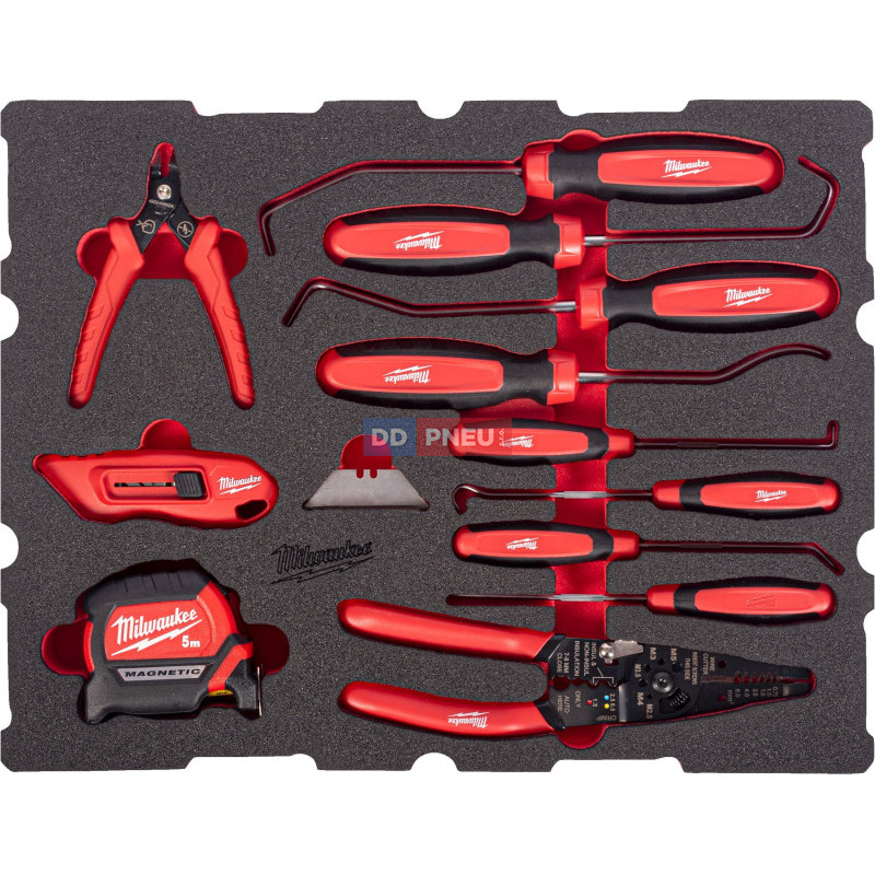 Pěnová vložka MILWAUKEE PACKOUT™ sada háčků a škrabek – 17 ks