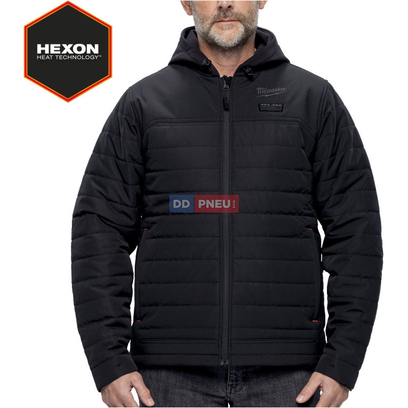 HEXON vyhřívaná prošívaná bunda Milwaukee M12 HPJBL3-0 – černá, S