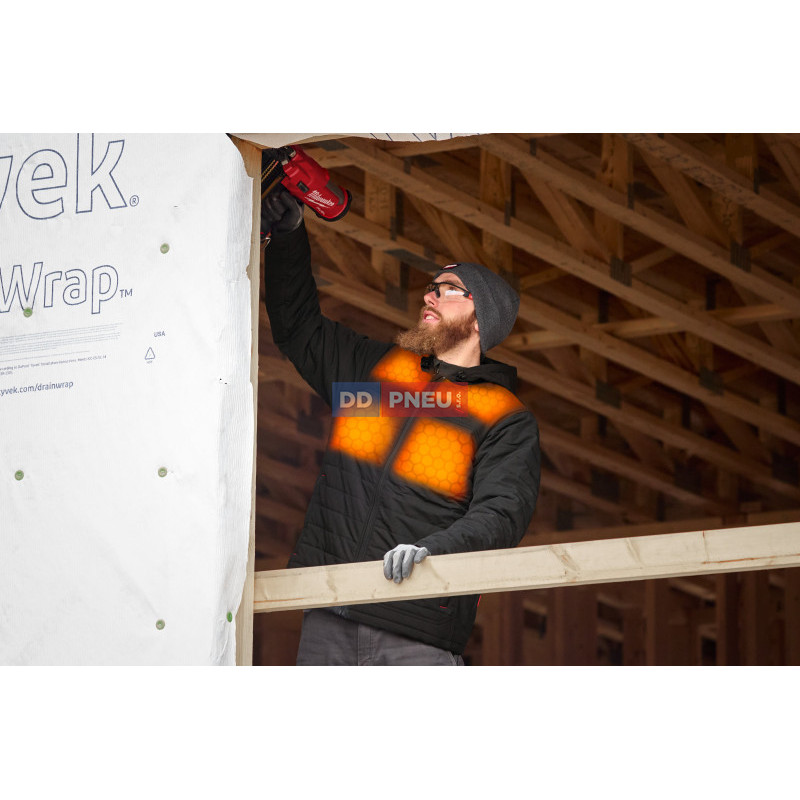 HEXON vyhřívaná prošívaná bunda Milwaukee M12 HPJBL3-0 – černá, S