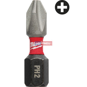 Šroubovací bity Milwaukee SHOCKWAVE™ Impact Duty™ PH2 x 25 mm – 2 ks