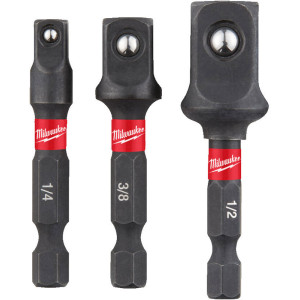Sada adaptérů MILWAUKEE SHOCKWAVE z 1/4"HEX na 1/4˝, 3/8˝, 1/2˝ 