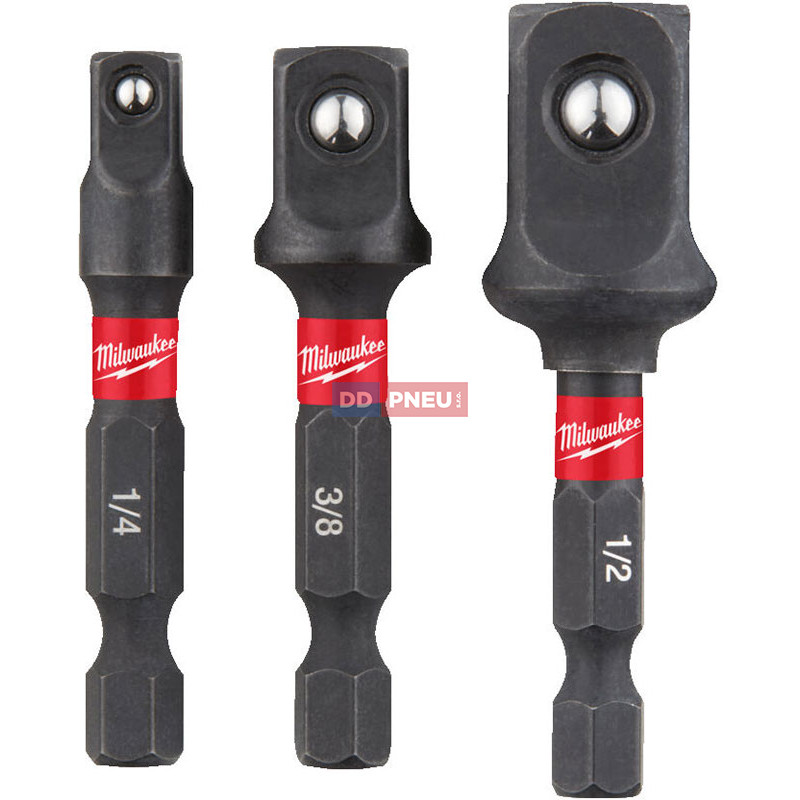 Sada adaptérů MILWAUKEE SHOCKWAVE z 1/4"HEX na 1/4˝, 3/8˝, 1/2˝