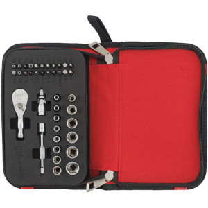 Sada s kompaktní 1/4" ráčnou a hlavic – 39 ks