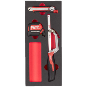 Pěnová vložka s nářadím ( pilka, metr, nůž ) MILWAUKEE – 3ks