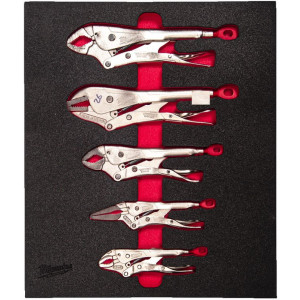 Pěnová vložka se sadou upínacích kleští MILWAUKEE – 5ks