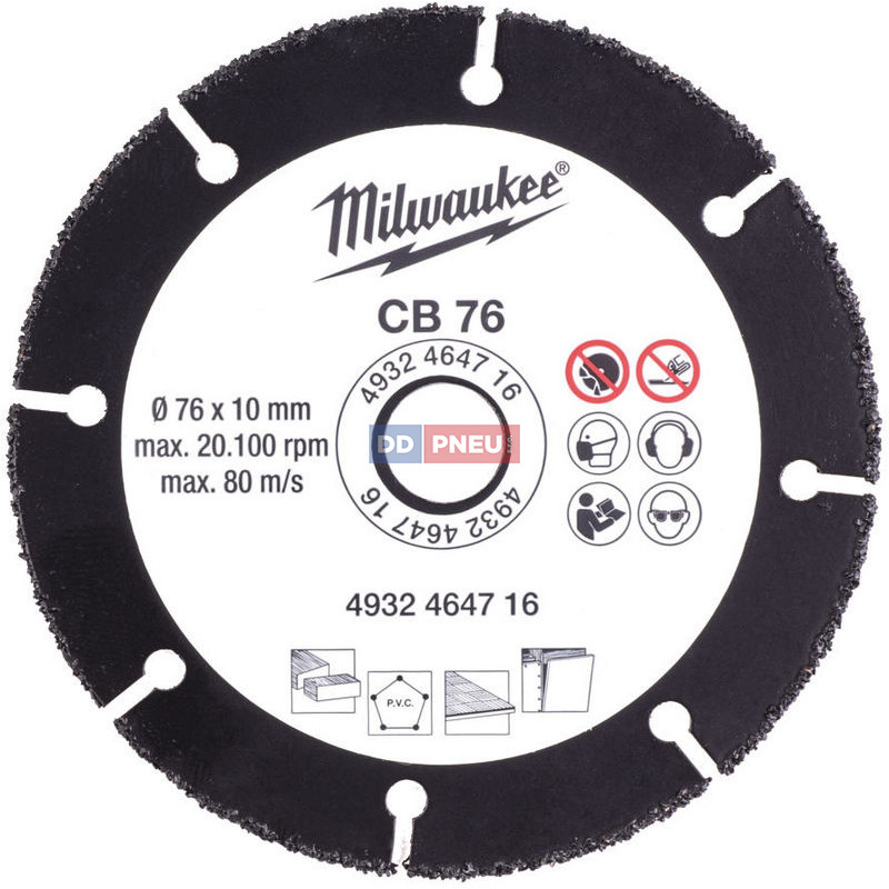 Karbidový kotouč CB 76/10 Milwaukee – 76 mm