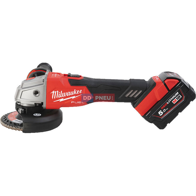 Aku úhlová bruska s posuvným spínačem MILWAUKEE M18 FSAG125XB-502X