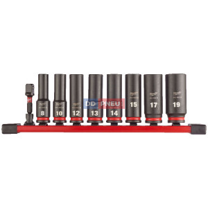 Sada 3/8" průmyslových hlavic na liště MILWAUKEE SHOCKWAVE – 9 ks Sada 3/8" průmyslových hlavic na liště MILWAUKEE SHOCKWAVE – 9 ks