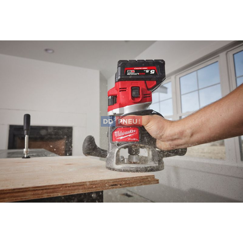 Aku horní frézka 12 mm MILWAUKEE M18 FR12KIT-0P – bez baterie