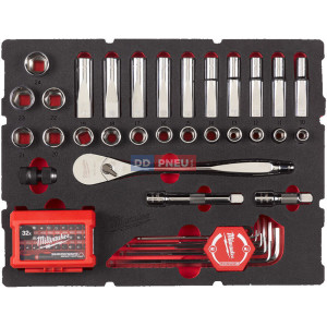 Pěnová vložka PACKOUT™ s 1/2″ nástrčnými klíči a ráčnou – 70 ks