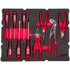 Pěnová vložka MILWAUKEE PACKOUT™ se sadou šroubováků a kleští – 10 ks