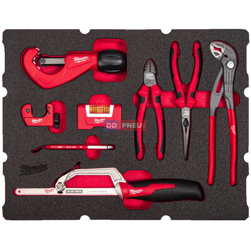 Pěnová vložka MILWAUKEE PACKOUT™ se sadou nářadí pro instalatéry – 8 ks
