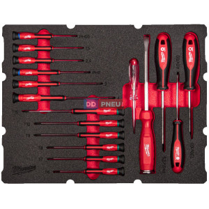 Pěnová vložka MILWAUKEE PACKOUT™ sada šroubováků – 17 ks