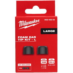 Sada náhradních špuntů do uší z paměťové pěny, velikost L – 5 párů