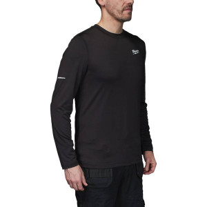 Spodní triko s dlouhým rukávem Milwaukee WORKSKIN™ CWB LS BL – černé
