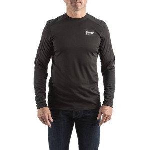 Tričko s dlouhým rukávem do teplého počasí  Milwaukee WORKSKIN™ Performance WW LS BL – černé