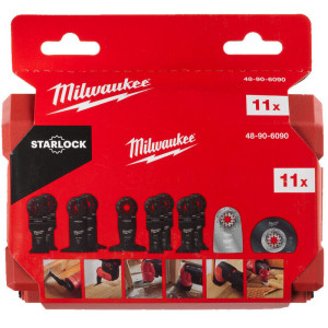 Sada univerzálních pilových plátků MILWAUKEE pro multifunkční nářadí – 11 kusů