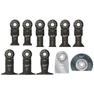 Sada univerzálních pilových plátků MILWAUKEE pro multifunkční nářadí – 11 kusů