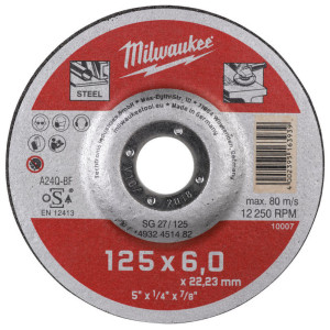 MILWAUKEE brusný kotouč na kov pro stavaře SG 27/125