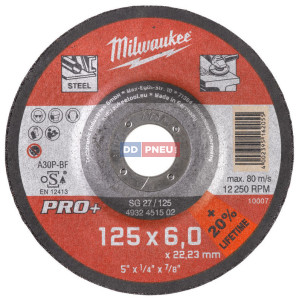 MILWAUKEE brusný kotouč na kov PRO+ SG 27/125 MILWAUKEE brusný kotouč na kov PRO+ SG 27/125