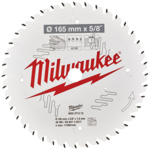 Pilový kotouč MILWAUKEE na dřevo 165x16 – 40 zubů 