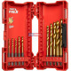 Sada vrtáků do kovu MILWAUKEE RED HEX HSS-G TiN – 10 ks