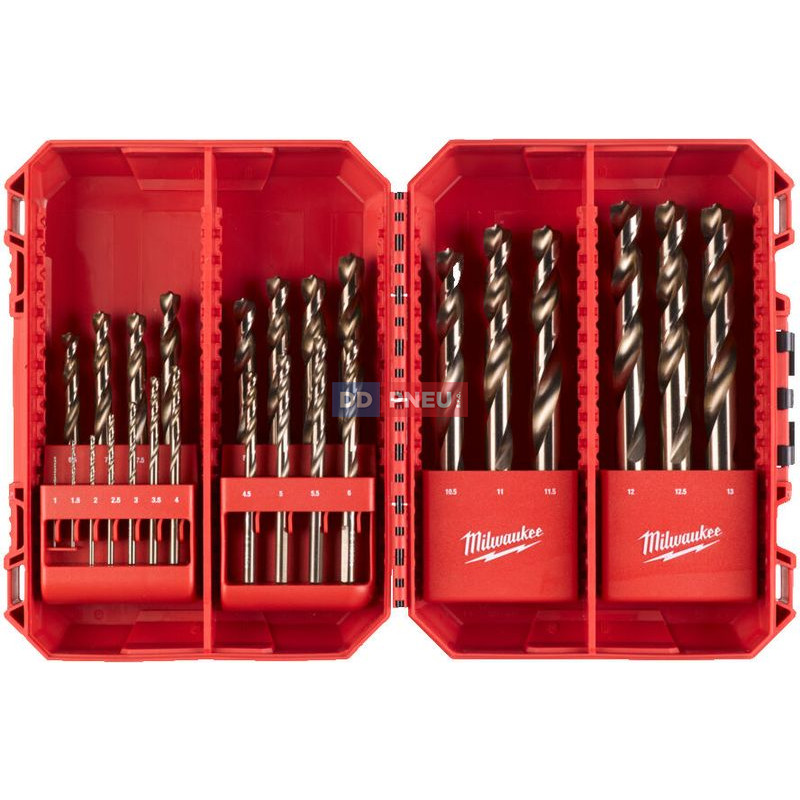 Sada vrtáků MILWAUKEE RED COBALT HSS-G – 25 ks