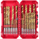 Sada vrtáků do kovu MILWAUKEE RED HEX HSS-G TiN – 25 ks