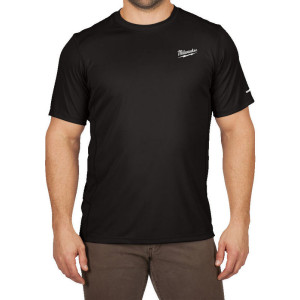 Triko do teplého počasí MILWAUKEE s krátkým rukávem – černé 
