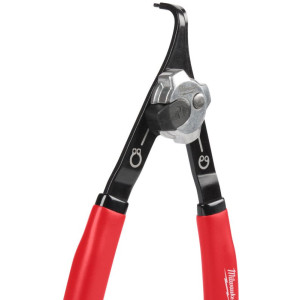 Malé zahnuté 90° kleště na pojistné kroužky – hrot 0.9 mm