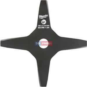 Náhradní nůž ke křovinořezu Milwaukee M18 FOPH-BCA se 4 zuby Náhradní nůž ke křovinořezu Milwaukee M18 FOPH-BCA se 4 zuby