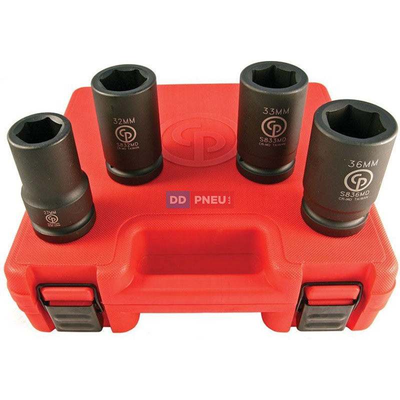 Sada metrických hlavic 1" Chicago Pneumatic SS814D – 4ks