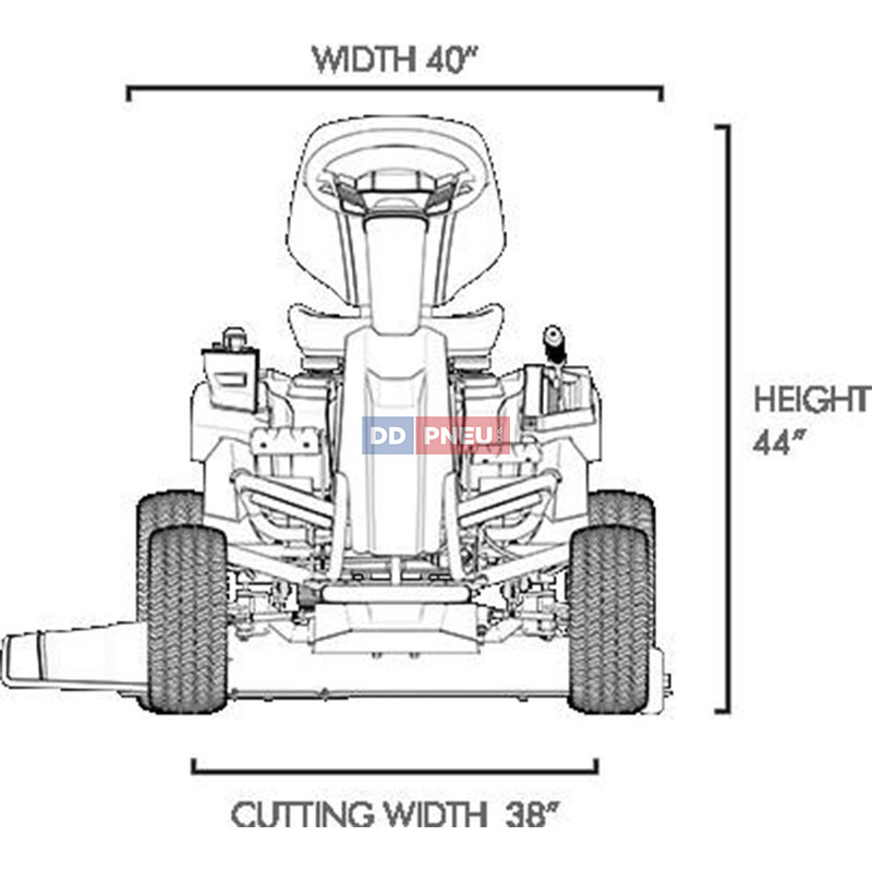 RM480E akumulátorová 48V sekačka na trávu - traktůrek, šířka záběru 96cm