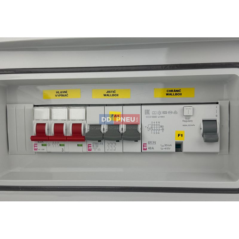 Podružný rozvaděč pro wallboxy 22 kW