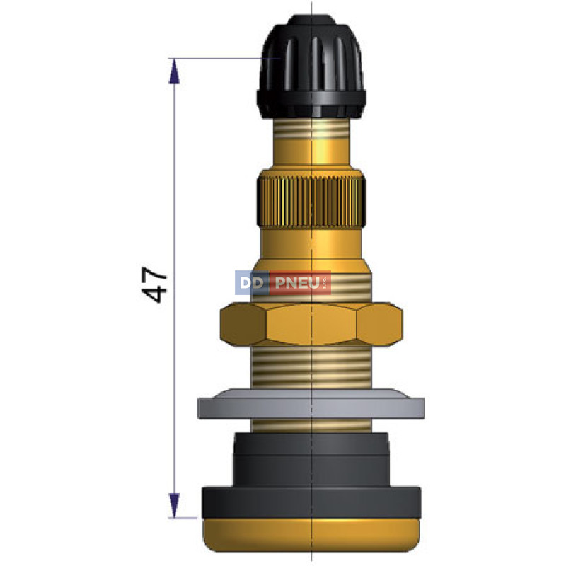 Kovový vodní bezdušový ventil TR618A – díra 16mm