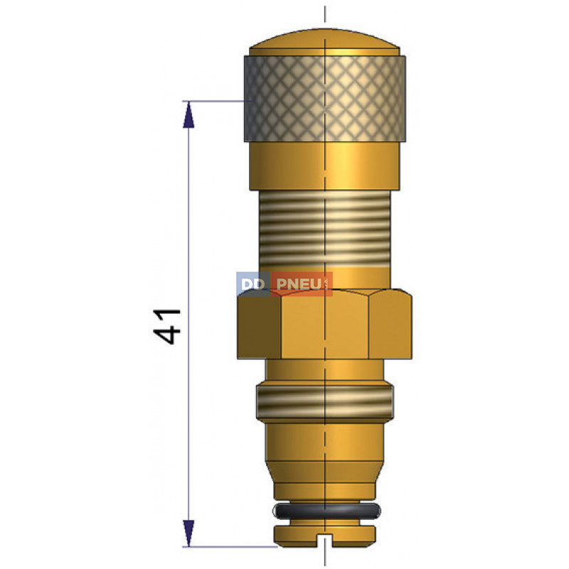 T0RJ670 bezdušový ventil EM – délka 41mm