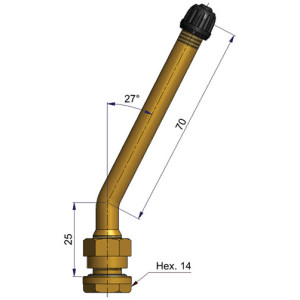 Bezdušový ventil V528 – díra 9,7mm, délka 95mm Bezdušový ventil V528 – díra 9,7mm, délka 95mm