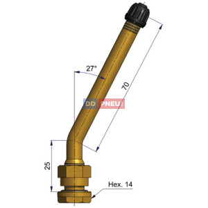 Bezdušový ventil V528 – díra 9,7mm, délka 95mm Bezdušový ventil V528 – díra 9,7mm, délka 95mm