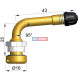 Bezdušový zahnutý ventil – díra 9,7mm, délka 43mm