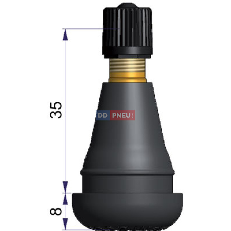 TR 415 – bezdušový ventil Schrader, délka 35mm
