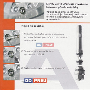 Skryté stříbrné ventily pro ALU disky – sada 4 ks Skryté stříbrné ventily pro ALU disky – sada 4 ks