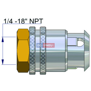 Rychlo upínací bezpečnostní hustící koncovka