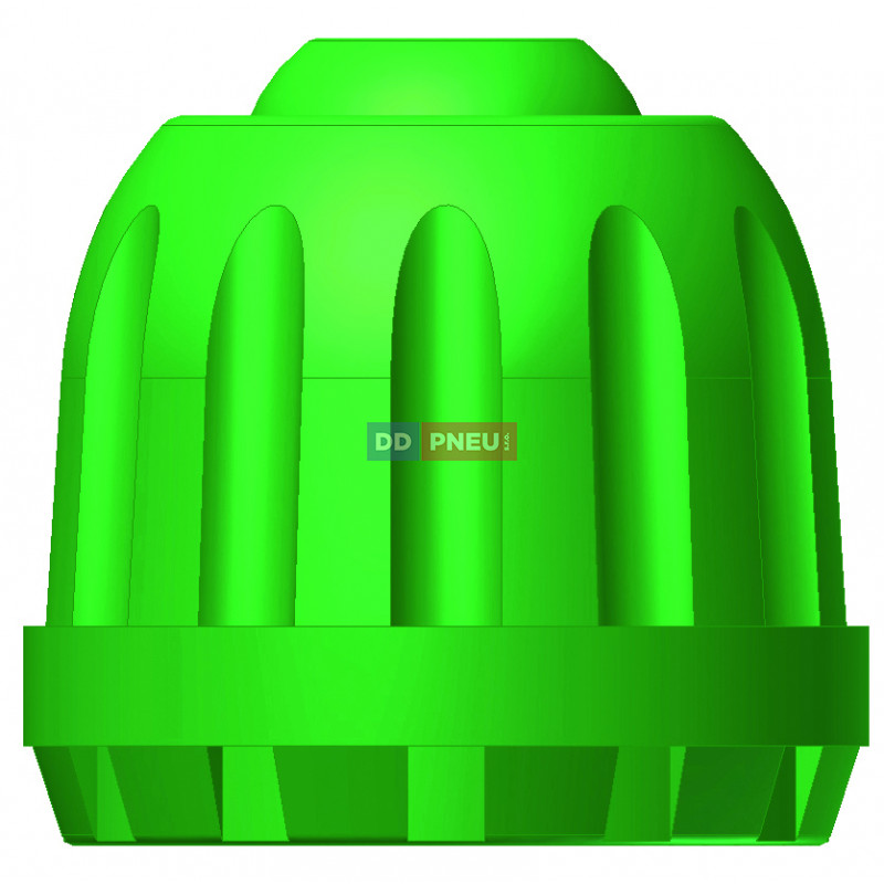 Plastová zelená čepička s těsněním, 100ks
