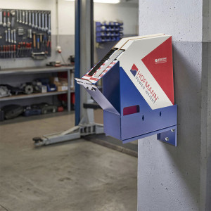 Balíček samolepicího závaží 355 v kotouči HOFMANN 3+2 s pracovní stanicí na zeď SPEEDCUT